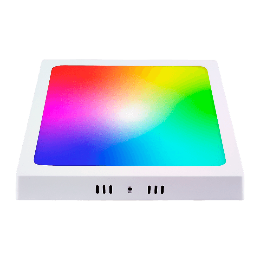 Luminária Led Sobrepor Inteligente Quadrado WIFI, 18W, RGB+W T2018SQ